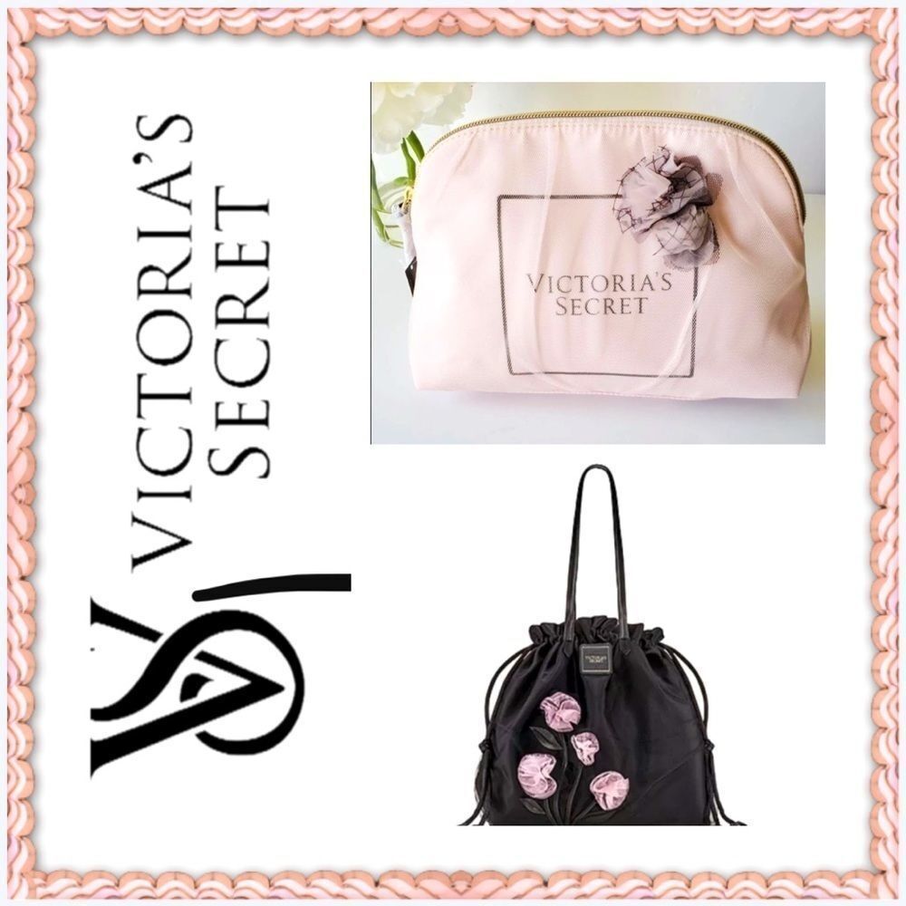 VICTORIA'S SECRET Tease Gardenia Tote+Makeup Bag